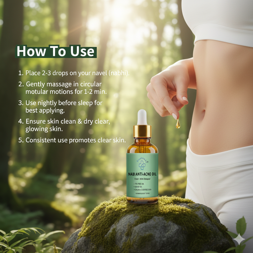 Nabhi Chikitsa Acne navel(belly button) Oil - for Pimples & Acne Marks with Dropper 15ml- view 5
